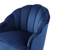 Naomi Blue Velvet Wingback Accent Chair With Metal Legs Blue Velvet
