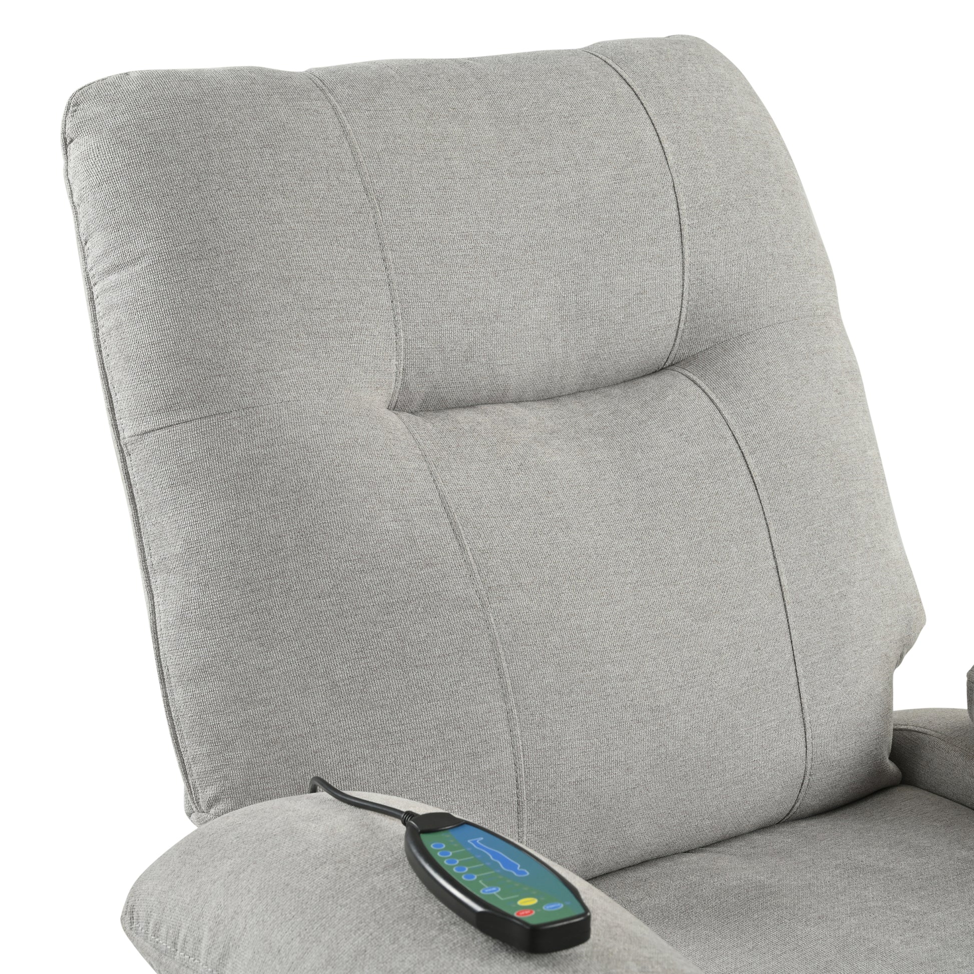 Recliner Chair With Message And Heater, Recliner Chair For Adult, Manual Control Message Chair Grey Steel