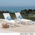Myers Chaise Lounge Mp2 White Metal Mesh