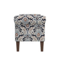 Conrad Storage Ottoman Multi Polyester Floral Traditional Flip Top Rolled Arms Nailhead Trim Polyester