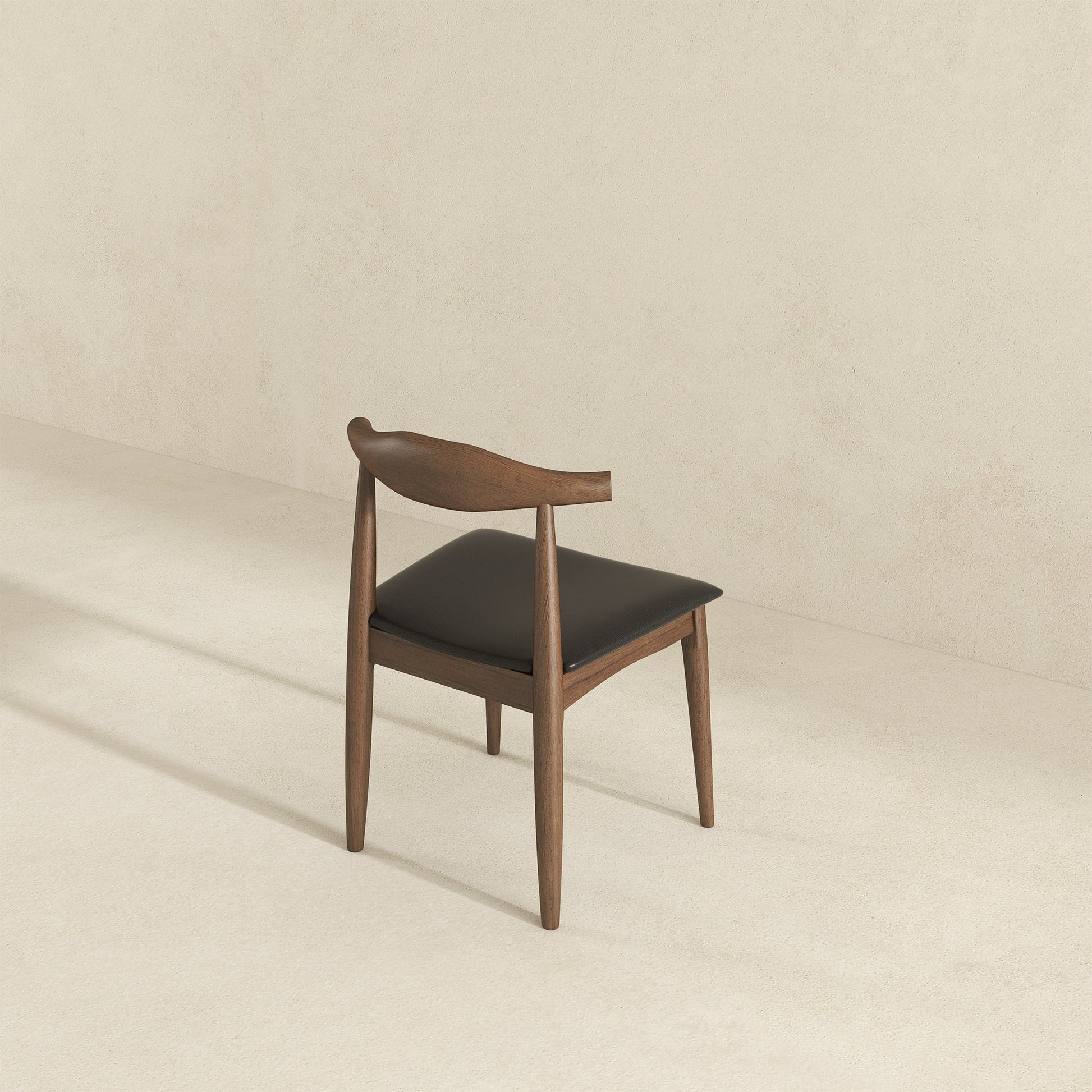 Destiny Black Pu Dining Chairs Set Of 2 Black,Dark Brown Brown Pu Leather,Solid Wood