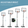 Soozier Portable Basketball Hoop, 8.4 9.8Ft Height Adjustable, Basketball Goal With 34In Backboard And Wheels For Indoor Outdoor Use Black Steel