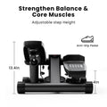 Mini Fitness Stepper, Hydraulic Fitness Stepper With Resistance Bands And Display, Silent Design, Weight Capacity 300Lbs, Portable Stepper For Total Body Workout,11.3