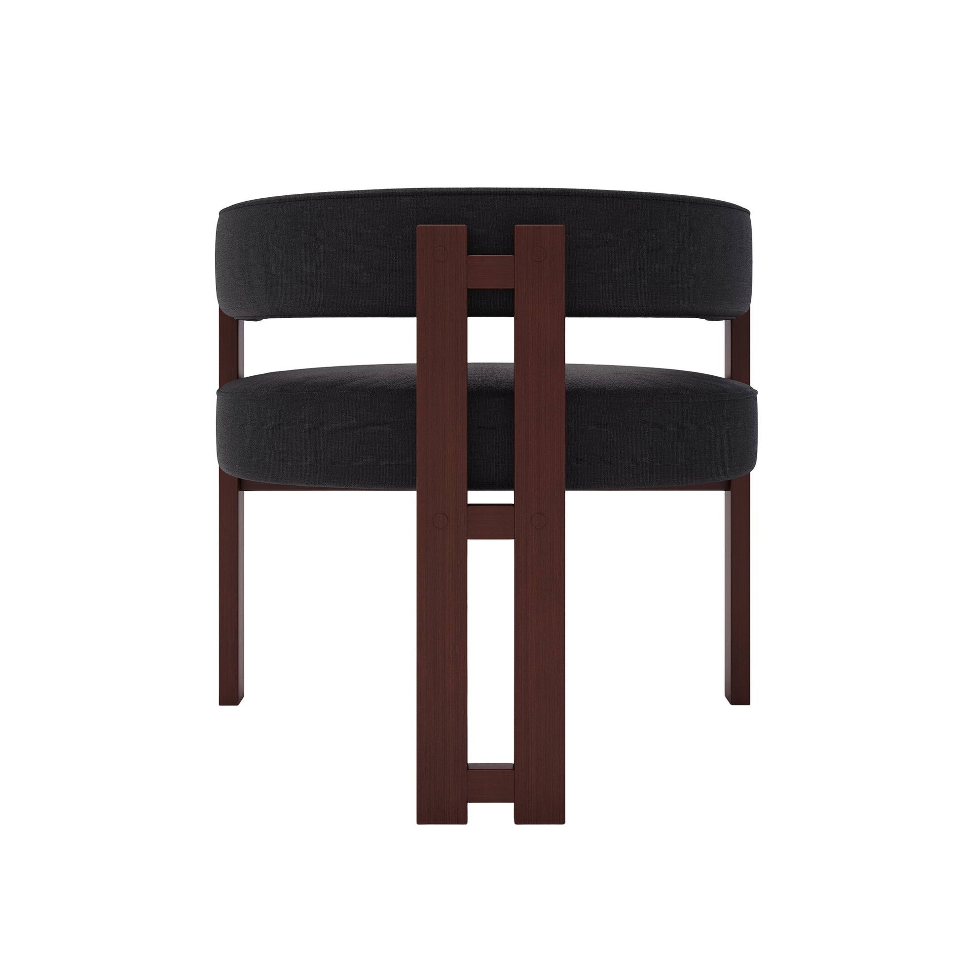 Coolmore Modern Accent Chair Teddy Upholstered Armchair With Open Back 3 Legs Barrel Dining Chair Comfy Side Chair For Living Room Bedroom Dining Room Set Of 2 Black Black Primary Living Space Foam