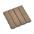 Patio Floor Tiles Pack Of 22 Wpc Wood Plastic Composite Patio Deck Tiles Diy Interlocking Decking Tiles, Quick Deck Floor Tile, Court Tile, Water Resistant Indoor Outdoor 11.8