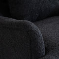 Modern Luxury Velvet Swivel Chair, 360 Swivel Comfort Round Armchair, Single Sofa Chair With Lounge Seat For Bedroom Office Reading Space, Set Of 1 ,Black Black Wood