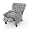 Modern Light Grey Fabric Push Back Recliner Light Grey Fabric