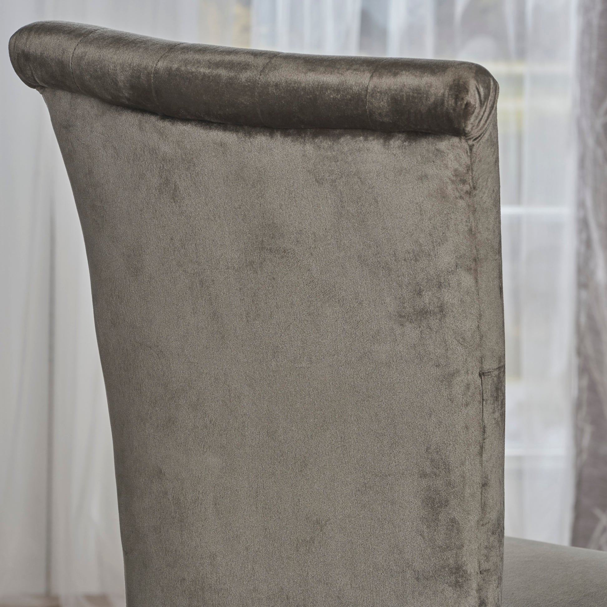 Charlotte Kd Dining Chair Grey Fabric