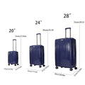 Luggage Sets 3 Piece,Luggage Set Pp Material Travel Suitcase Set With Spinner Wheels For Men Women, 20'' 24'' 28'' Dark Blue Polypropylene