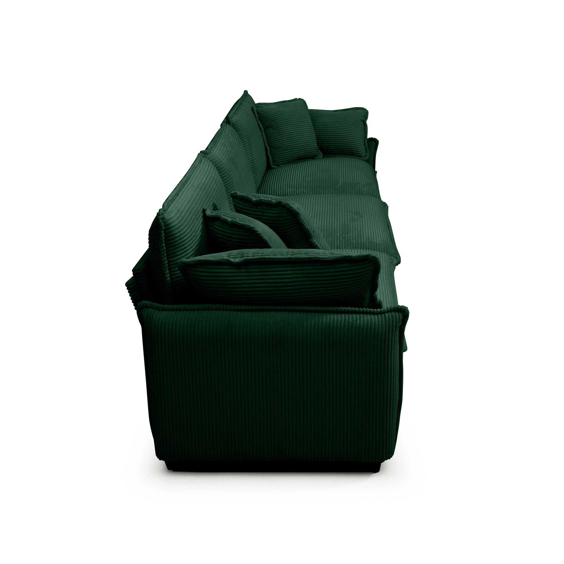 Modern Living Room Sofa 3 Pieces Set, Two 2 Seater Sofas And One 3 Seater Sofas, Upholstery Large Deep Seat Sofa With Sofat Cushion And Pillowss,Green Corduroy Green Corduroy 7 Seat