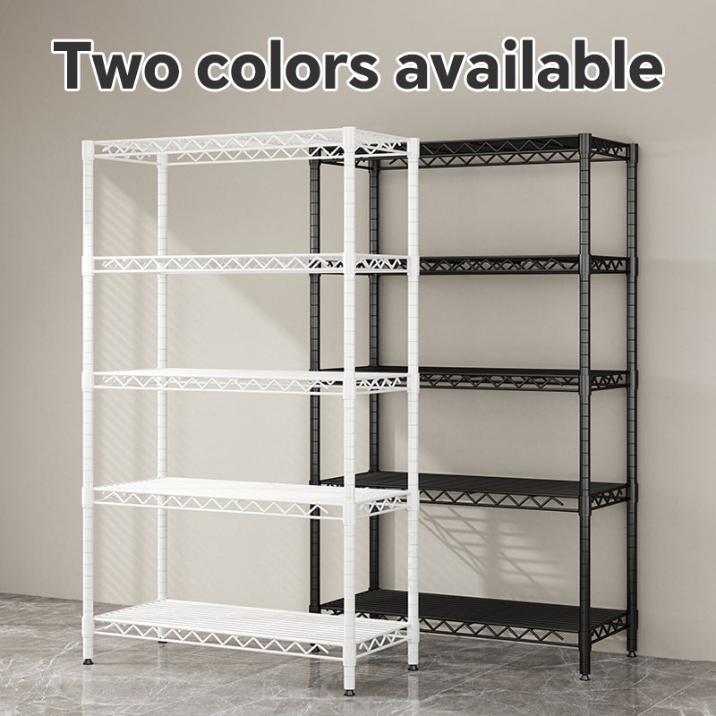 Wire Shelving Metal Storage Rack Adjustable Shelves, Standing Storage Shelf Units For Laundry Bathroom Kitchen Pantry Closet White, 42L X 18W X 71H White Primary Living Space Metal Adjustable Shelves Metal