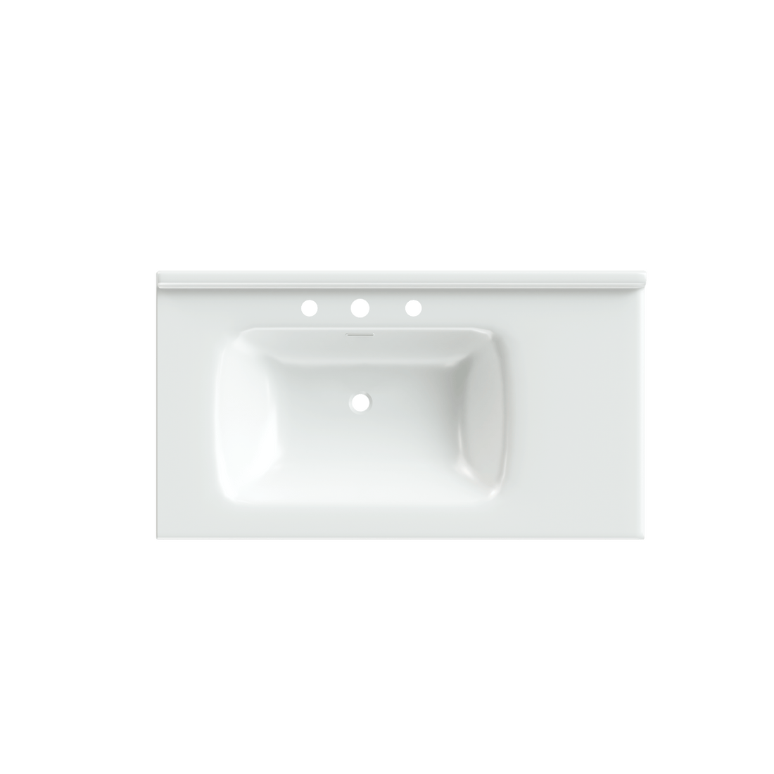 Sinks Rectangular 36 Inch Bathroom Sinks, Modern Rectangular Countertop Bathroom Sinks, Porcelain Ceramic Bathroom Sinks.White, 36''W X 20''D Sink Only. White Ceramic