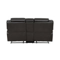 1Pc Living Room Furniture Modern Design Reclining Beautiful Seat With Center Console Dark Grayfaux Leather Upholstery Contemporary Home Dark Gray,Light Gray Faux Leather Wood Primary Living Space Contemporary,Modern,Ultra Modern Pillow Top Arms