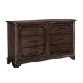 Transitional Style Rustic Brown Finish Dresser Of 6X Drawers Wooden Bedroom Furniture 1Pc Traditional Design Rustic Brown Bedroom Traditional,Transitional Wood