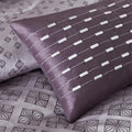 7 Piece Jaquard Comforter Set Purple King King Purple Polyester