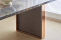 Faux Marble Mdf Dinning Table For 6 Or 8,Rectangular 70.8