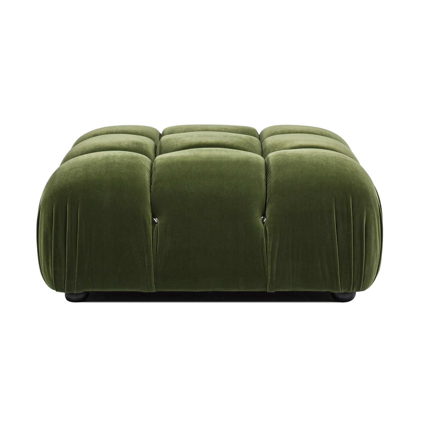 Marcel 36" Bubble Modular Modern Cocktail Ottoman, Olive Green Performance Velvet Olive Green Foam Velvet