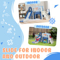 9 1 Toddler Slide Set,Kids Slide For Toddlers Ages 1 , Basketball Hoop, Tunnel And Storage Space, Pirate Themed Slide Indoor& Outdoor Blue 100 149 Lbs Cute 1 To 2 Years Hdpe Indoor & Outdoor Use