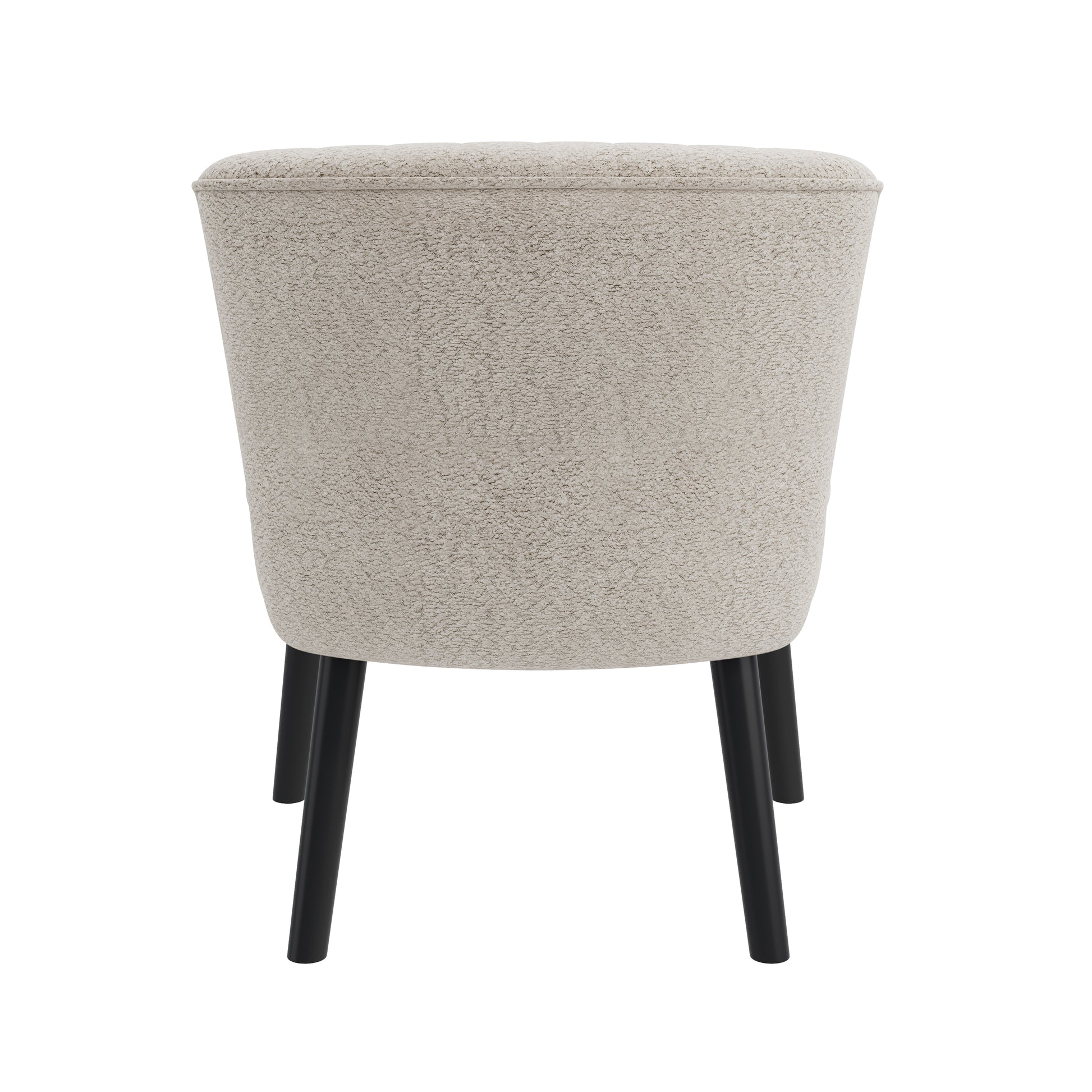 Shellback Chair In White White Boucle,Polyester