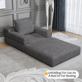 Single Sofa Chair That Converts To A Single Sofa Bed For Living Room, Guest Room, Playroom, Dark Grey Dark Grey Primary Living Space Modern Foam Linen