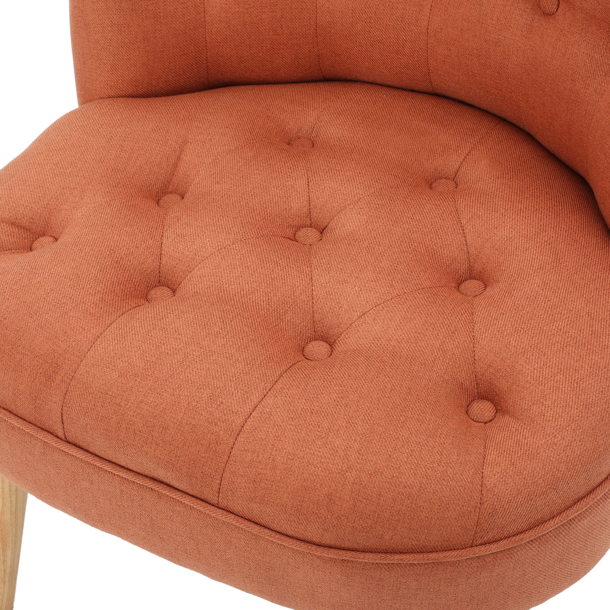 Bordeaux Tuft Chair Orange Fabric