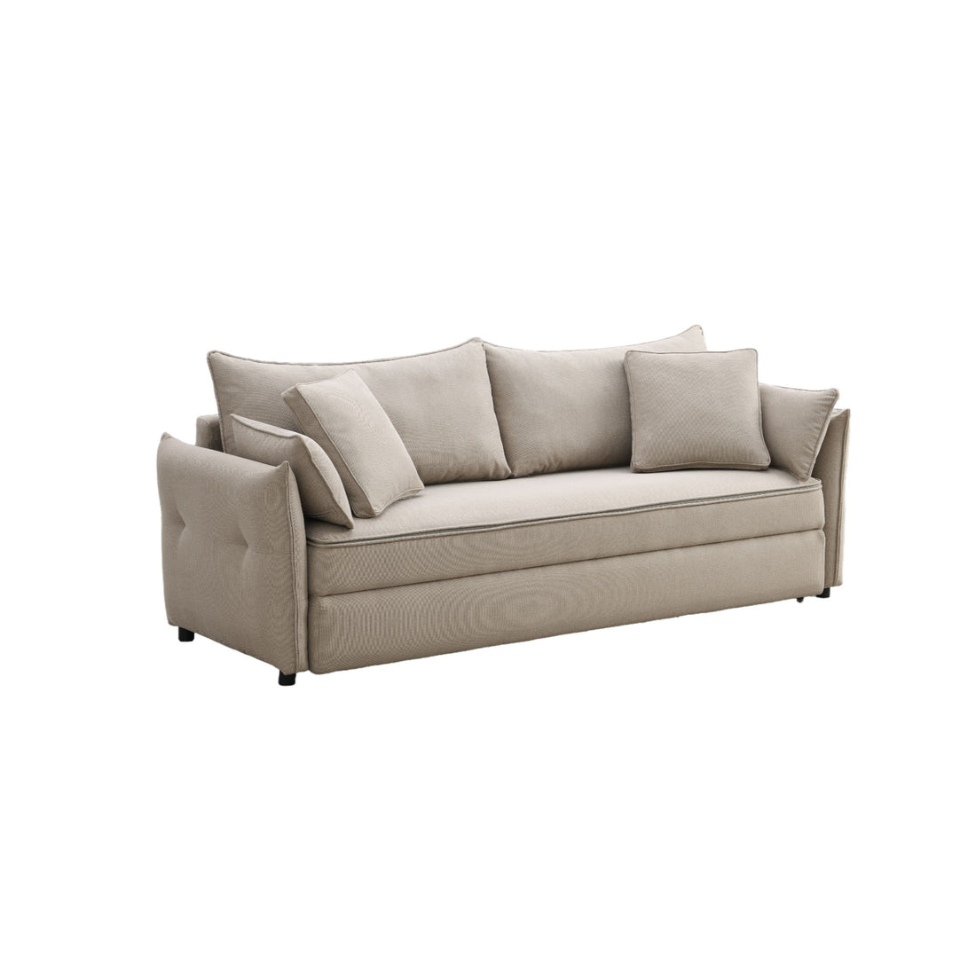 Irina Sofa W Sleeper, Beige Fabric Lv03110 Beige Upholstered 2 Seat