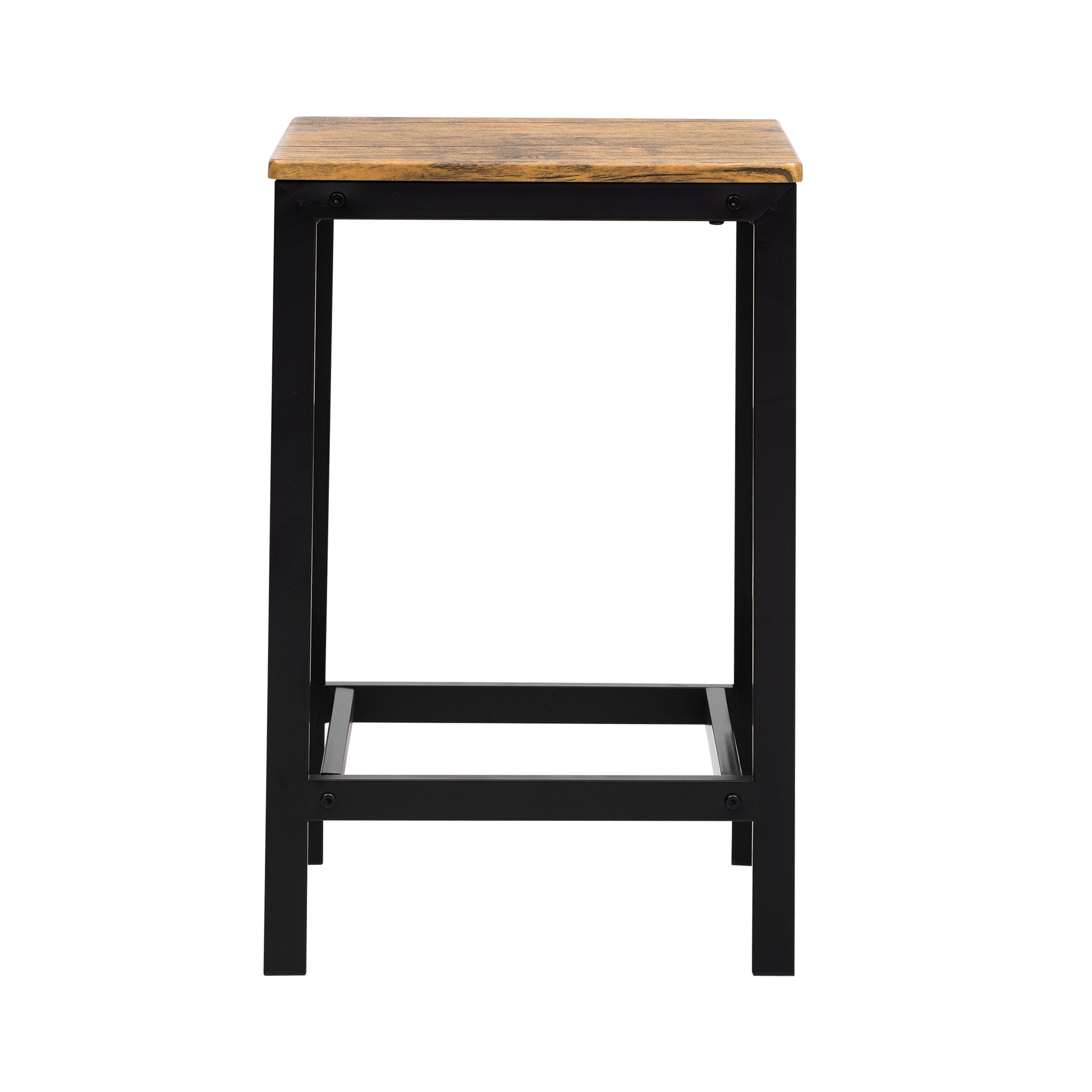 5 Piece Compact Bar Table Set With Table And Stools Modern Industrial Design, Space Saving Furniture For Dining Room And Breakfast Nook Brown Brown Mdf Steel
