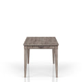 Rustic Gray Dining Table Two Storage Drawers And Leaf Gray Solid Wood Mdf