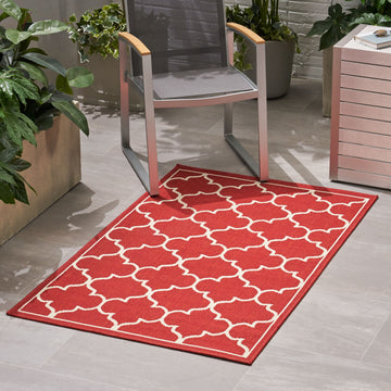 Meridian 1295R 3'3" X 5' Red Polypropylene