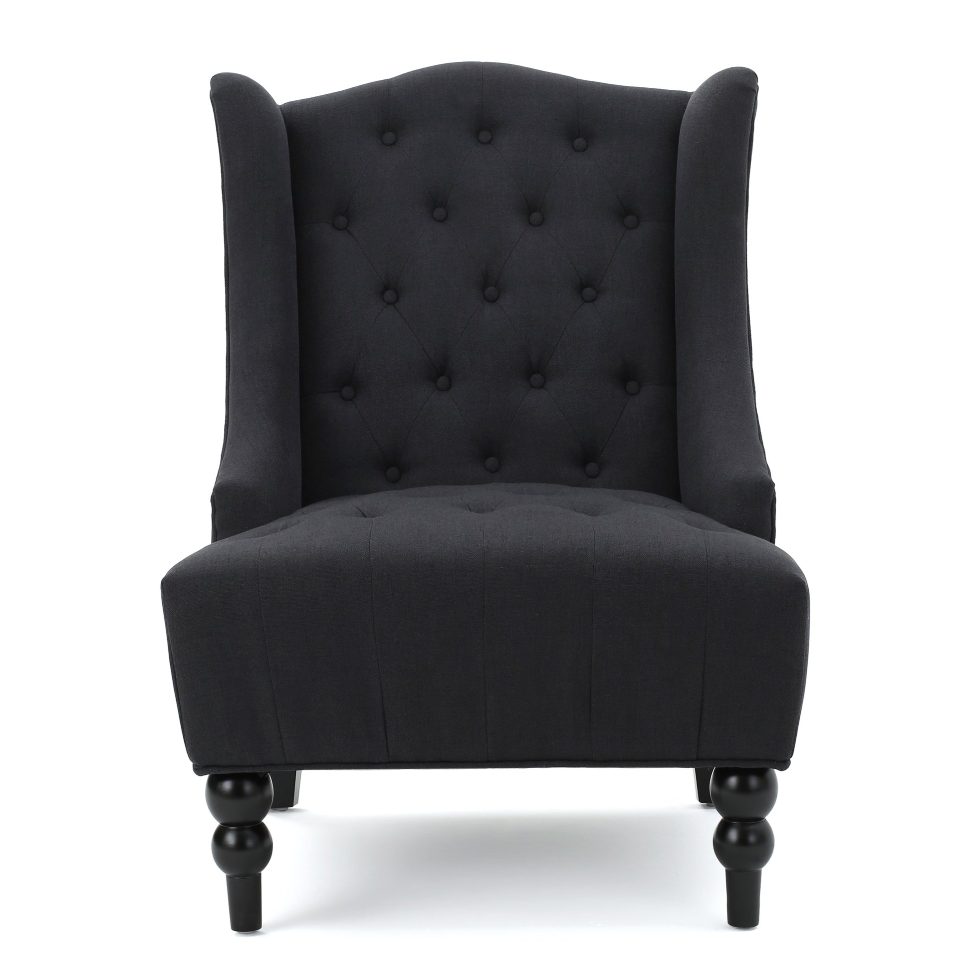 Toddman Hi Back Club Chair Charcoal Fabric