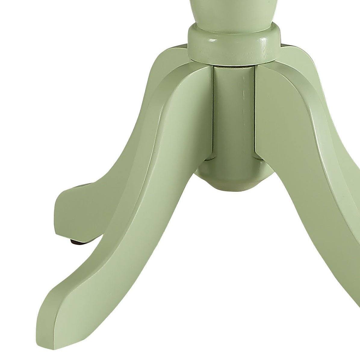Light Green Side Table With Turned Pedestal Light Green Primary Living Space Traditional Round Wood