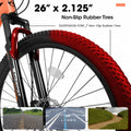 A2610 26 Inch Mountain Bike 21 Speeds, Suspension Fork, Steel Frame Disc Brake For Men Women Mens Bicycle Orange Steel