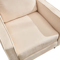 Mid Century Accent Chair ,Modern Linen Fabric Armchair For Living Room,Double Side Pockets, Comfortable And Padded Reading Feature Sofa Chair, Suitable For Bedrooms, Living Rooms, And Offices,Beige Beige Linen