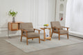 Leisure Chair With Solid Wood Armrest And Feet, Leisure Chair, Wood Frame, Velvet, Solid Rubber Wood Legs, Mid Century Modern Accent Chair, For Living Room Bedroom Studio Chair,Two Packs Camel Corduroy