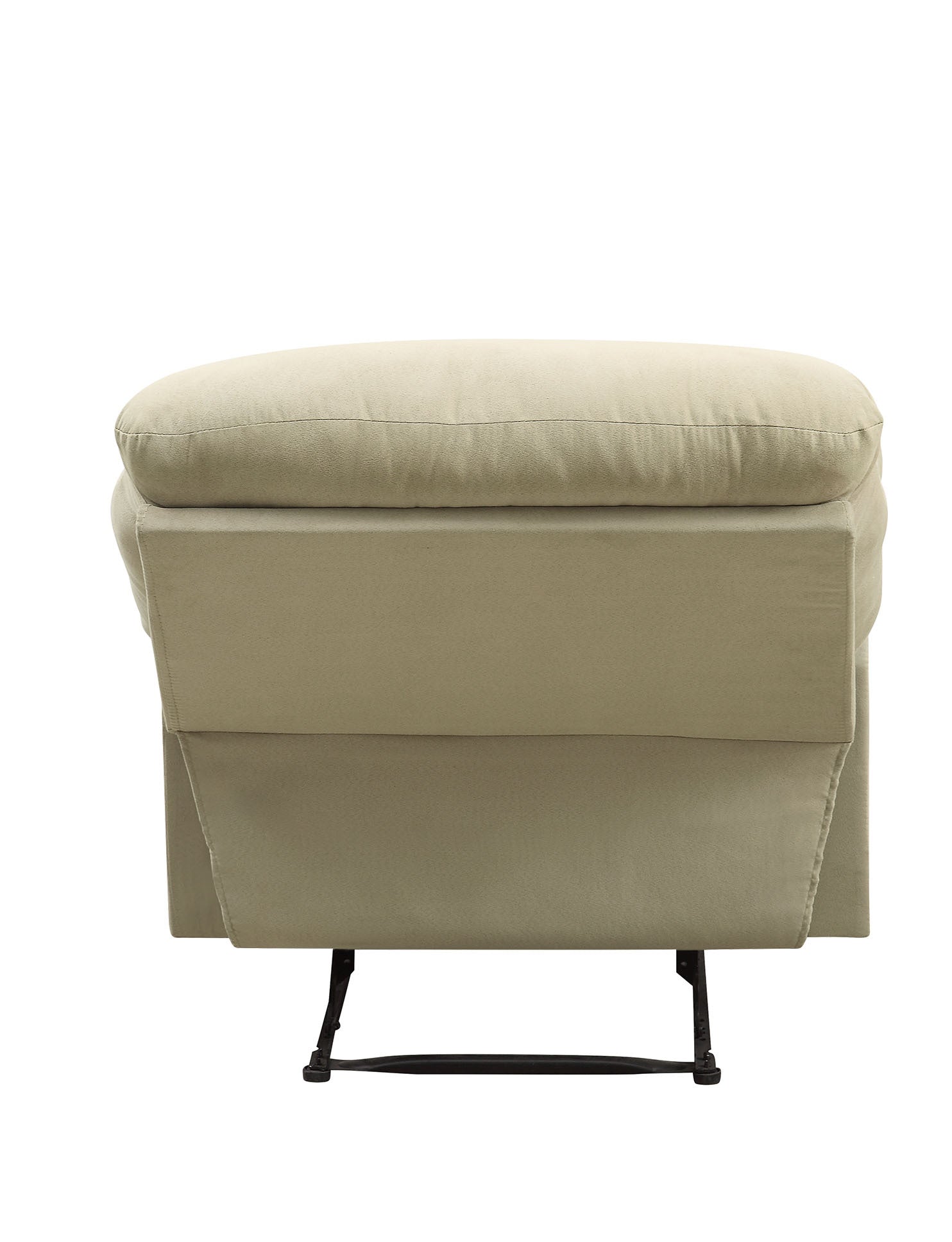 Beige Recliner With Pillow Top Armrest Beige Microfiber Manual Handle Metal Primary Living Space Tight Back Handle Pillow Top Arms Fabric Metal