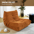 Floor Sofa Bean Bag Chair For Adults Fireside Bean Bag Lounger Memory Foam Chair For Home, Office, Apartment Or Gaming Venue Caramel Polyester Primary Living Space Firm Art Deco Armless Foam Polyester Blend