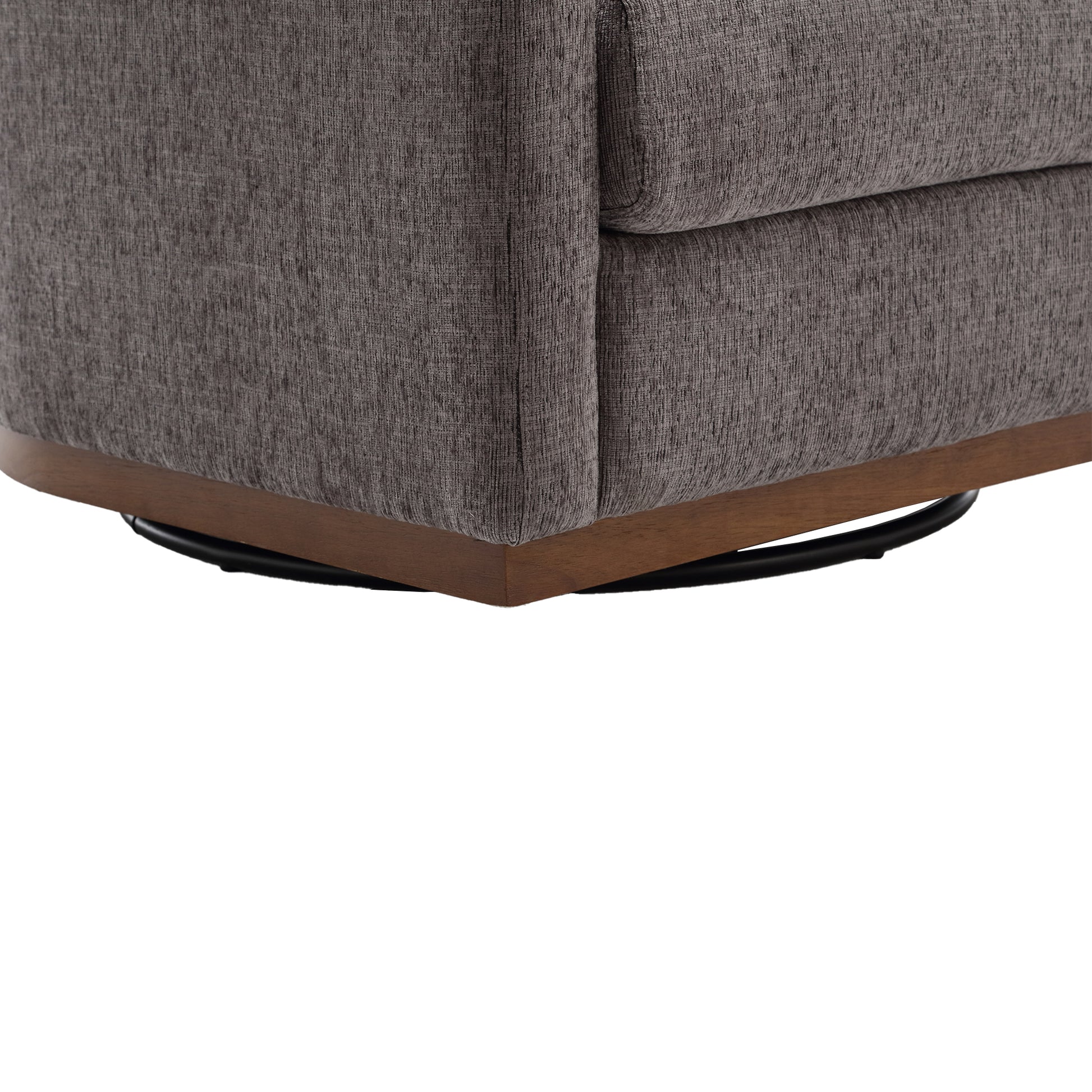 Coolmore Swivel Barrel Chair, Comfy Round Accent Sofa Chair For Living Room, 360 Degree Swivel Barrel Club Chair, Leisure Arm Chair For Nursery, Hotel, Bedroom, Office, Lounge Dark Gray Chenille Dark Gray Primary Living Space Foam Chenille