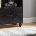Modern Bookcase With 4 Shelves 2 Drawers In Distressed Red Cocoa Dark Brown Mdf