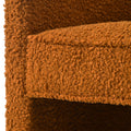 Mirod Stylish Curved Design, Comforting Embrace, Versatile Aesthetic, Dual Purpose Decorative Accent Chair, For Living Room,Bedroom And Study Caramel Boucle