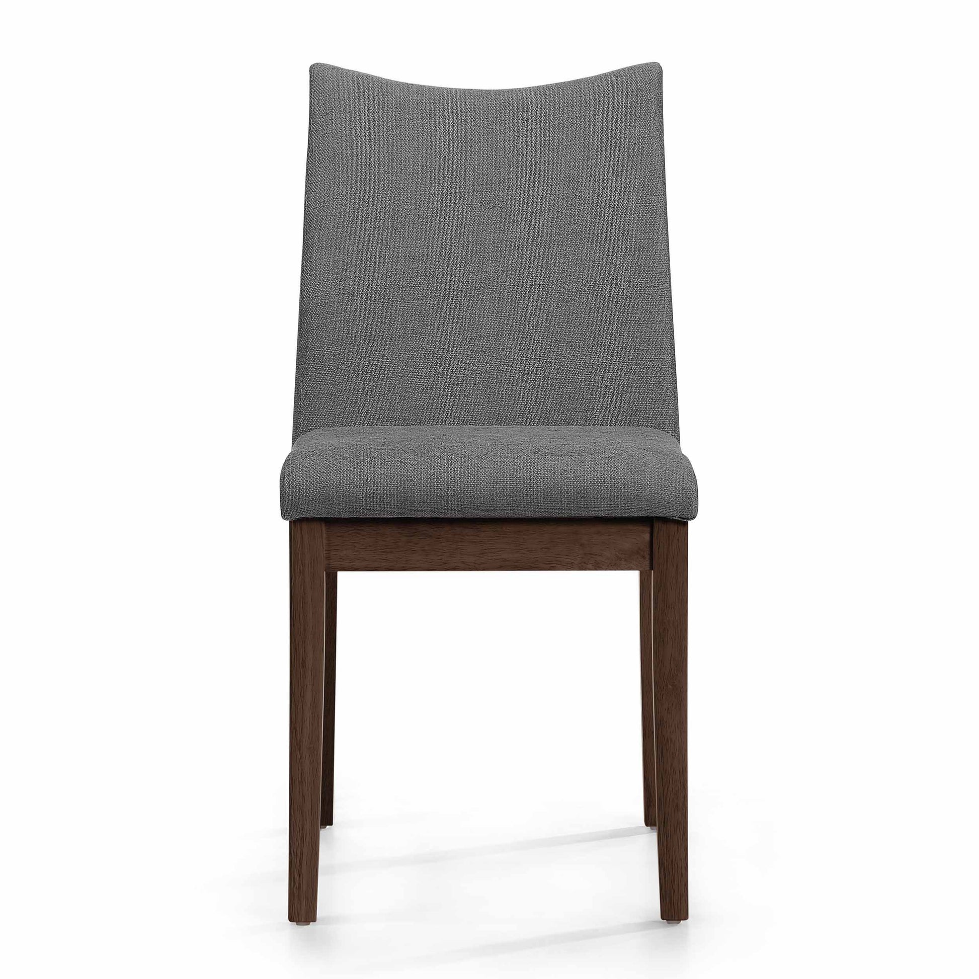 Dining Chair Set Of 2 Dark Grey Fabric