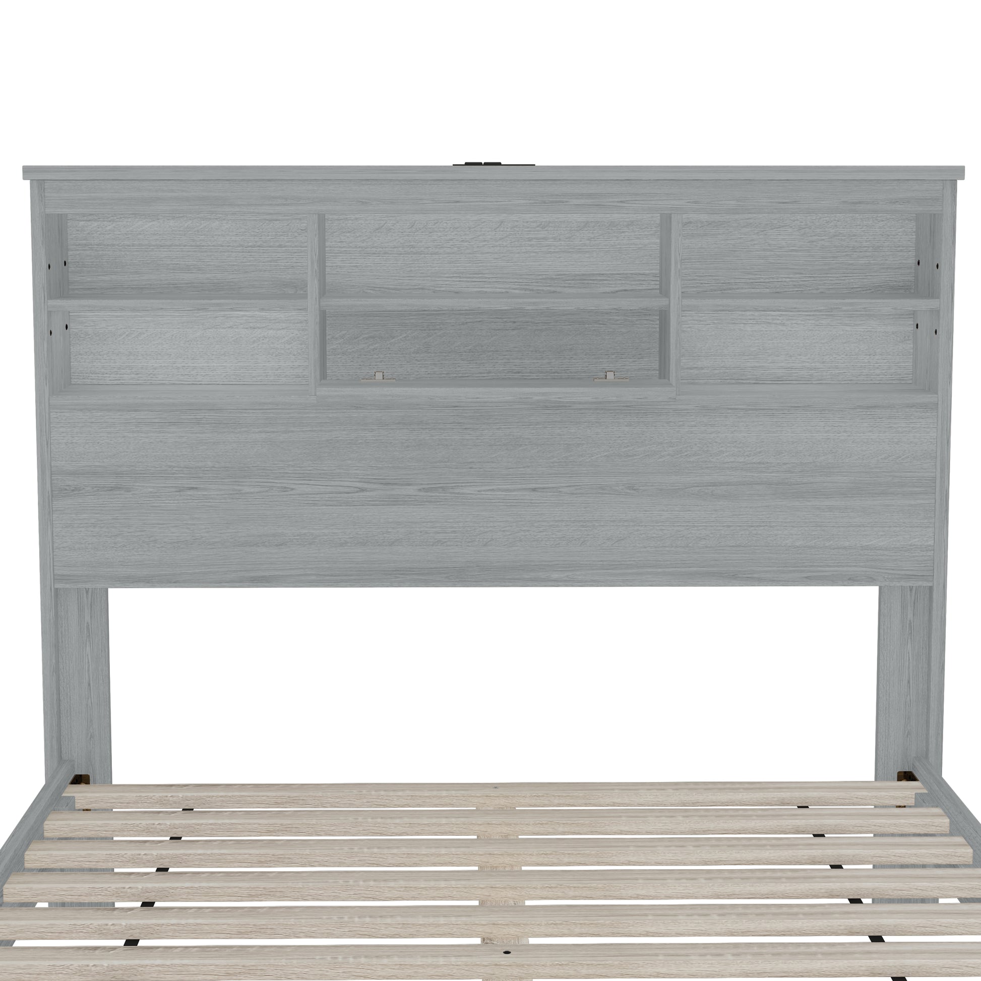 4 Pieces Bedroom Sets Queen Size Vintage Wooden Bed Frame With 2 Nightstands And 1 Dresser,Light Gray Box Spring Not Required Queen Light Gray 4 Piece Set American Traditional Solid Wood Mdf