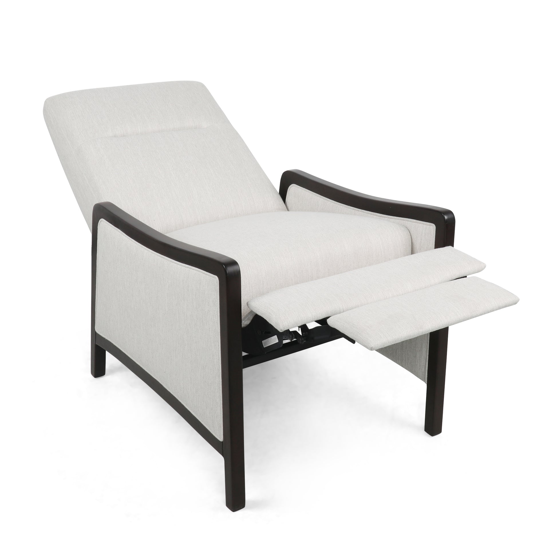 Recliner Chair Beige Fabric