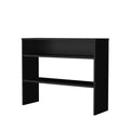 Vail Console Table In Melamine With Open Storage, Black Freestanding 1 2 Shelves Black Primary Living Space Modern Particle Board Melamine