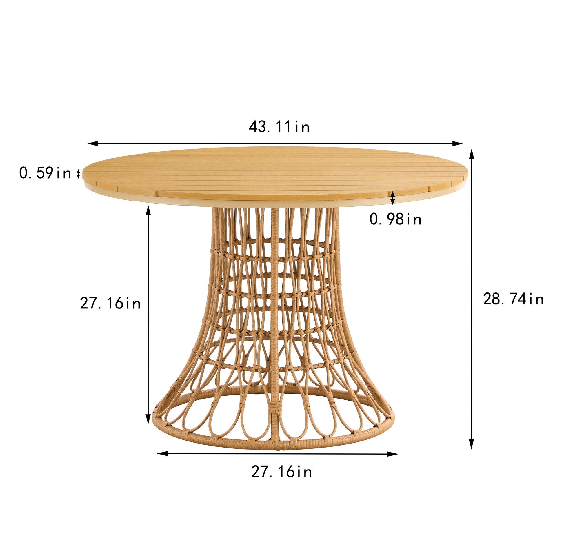 Wood Dining Table&Chair Set Wood Wood Metal