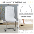 Table And Chair Set, Modern And Minimalist Dining Table. Imitation Marble Glass Sticker Desktop, Stainless Steel Legs, Stable And Beautiful. Comfortable Pu Seats. Dt 69 White Silver Glass