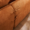Sofa Deep Seat Sofa 3 Seater For Living Room Oversized Comfy Sofa L Shape Sofa Couch With Chaise Home Furniture Sleeper Sectional Sofa For Apartment, Office Left Hand Facing Orange Foam 3 Seat