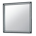 Carlos Black Mirror Black Solid Wood Mdf