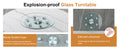 Double Layer Rotatable Round Glass.The Rotatable Design Makes It More Convenient To Retrieve And Place Items.The Upper Glass Has A Diameter Of 20 Inches, While The Lower Glass15 Inches. Transparent Glass