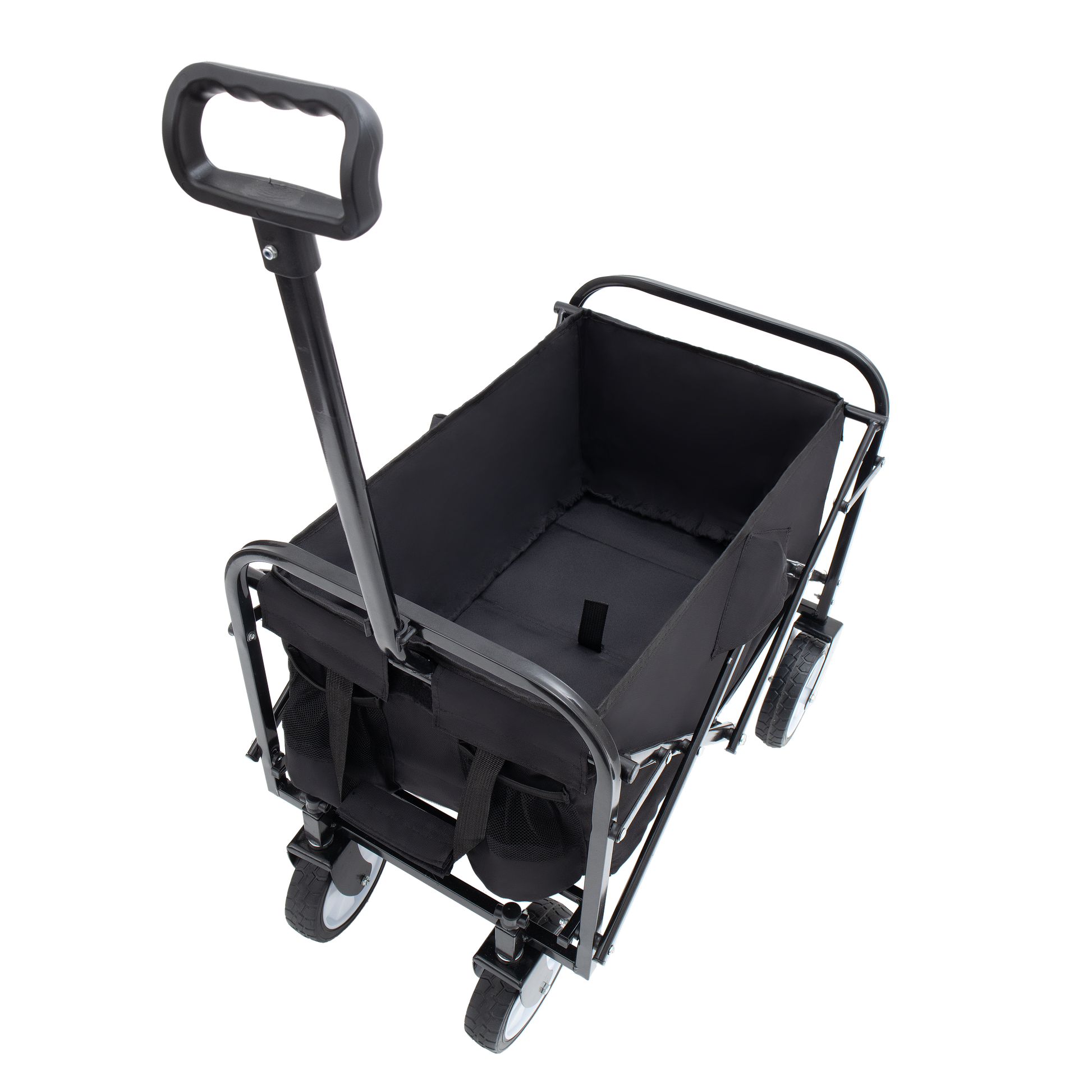 Minimeetall Extention Excollapsible Foldable Wagon Cart Beach Wagon Heavy Duty Utility Cart Utility Wagon Grocery Cart For For Camping Shopping Sports Gardeing Fishing Supports 225Lbs Black Black