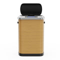 50L Smart Automatic Trash Cans Full Intelligent Sensor Wood Wood Steel